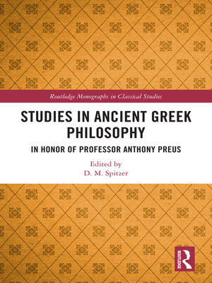 cover image of Studies in Ancient Greek Philosophy